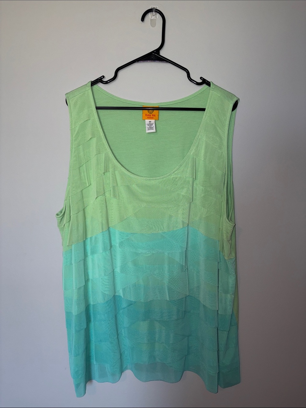 Ruby Rd. Mint Green Scoop Neck Tank 3X